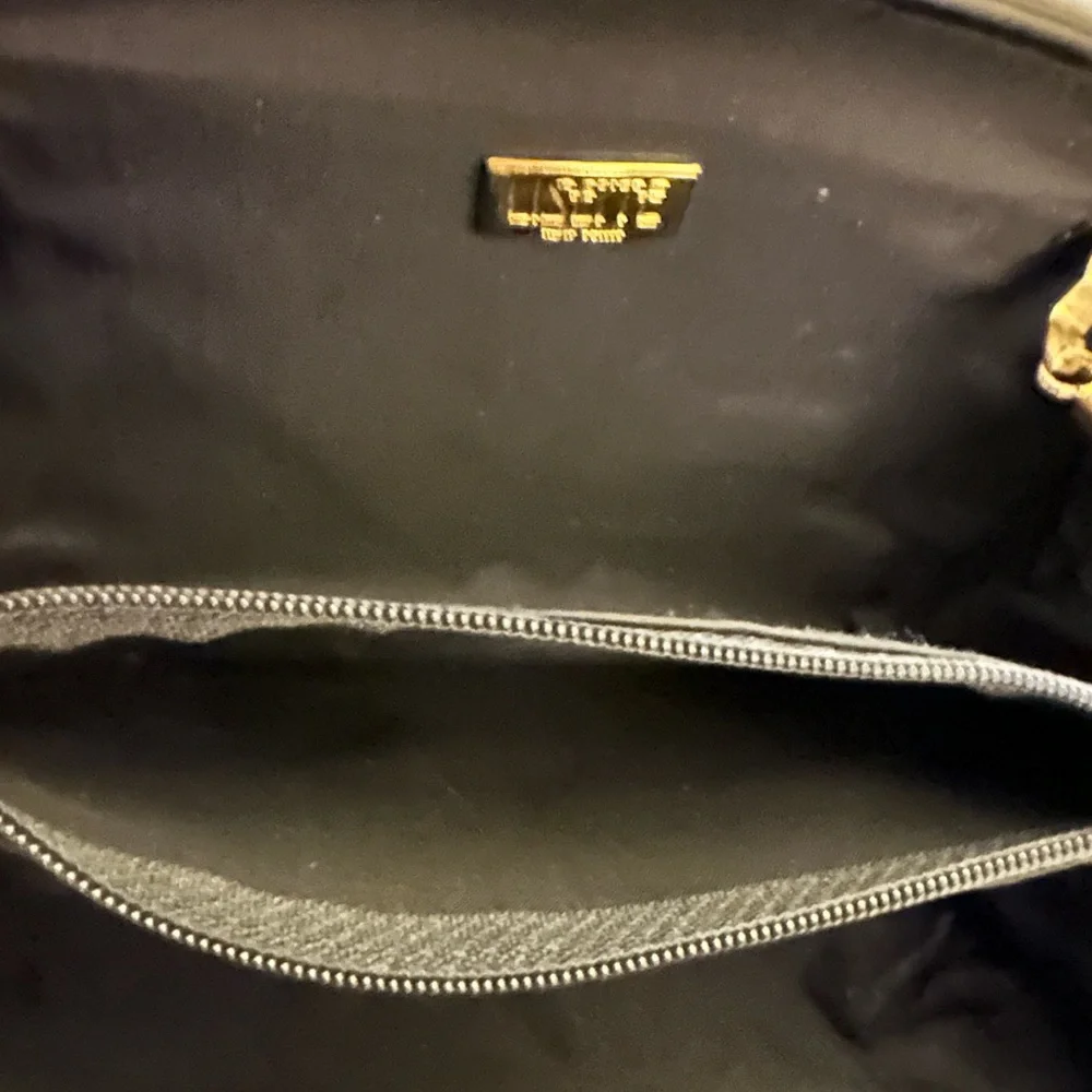 Lisette Vintage Black Woven Leather Hard Case Crossbody/Clutch